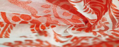 Doku, desen, koleksiyon, ipek kumaş, kadın eşarp, kırmızı ovmak