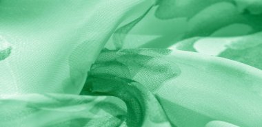 Doku arka plan, desen, duvar kağıdı. beyaz ipek kumaş, yeşil