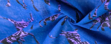 doku, arka plan, bir baskı ile mavi renk pamuklu kumaş