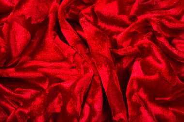 velor, kırmızı renk kumaş. Bu muhteşem streç kadife kumaş h