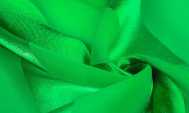 Doku, arka plan, metalik s ile yeşil ipek çizgili kumaş