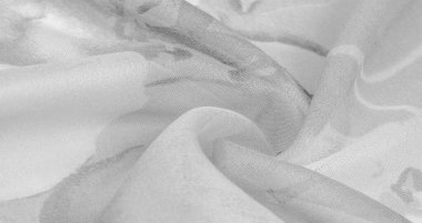 Doku, arka plan, büyük desenli ince yarı saydam ipek.