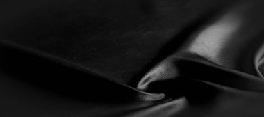 doku, arka plan, desen. Siyah ipek kumaş. Bu siyah ve