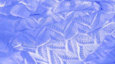 Doku, arka plan, desen, ipek kumaş mavi, katmanlı dantel tul