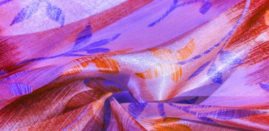 doku, arka plan. Metalik ipek kumaş. Ele eklemek için ideal