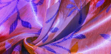 doku, arka plan. Metalik ipek kumaş. Ele eklemek için ideal