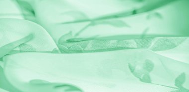 Doku arka plan, desen, duvar kağıdı. beyaz ipek kumaş, yeşil