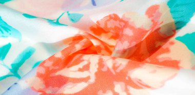 doku deseni pamuklu kumaş. Beyaz bir backgrou üzerinde çiçekler güller