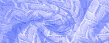 Doku, arka plan, desen, ipek kumaş mavi, katmanlı dantel tul