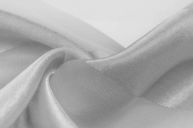 Doku, arka plan, metalik s ile beyaz ipek çizgili kumaş