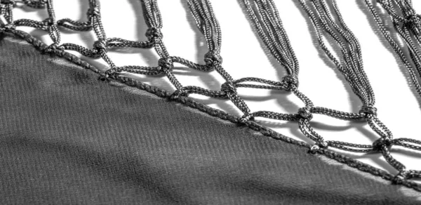 Bakgrund konsistens av sidentyg. Detta är en naturlig svart halsduk — Stockfoto