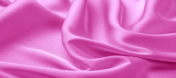 텍스처. 핑크 실크 원단. 화려한 광택과 특징 — 스톡 사진