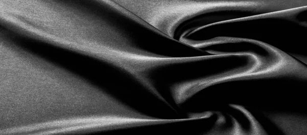 texture, background, pattern. Black silk fabric. It is black and