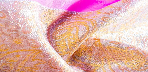 Texture background, pattern. pink brocade fabric. Organza brocad — Stock Photo, Image