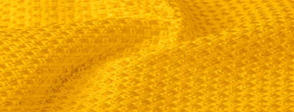 Tekstur latar belakang, pola. Kain kuning dengan butir logam — Stok Foto