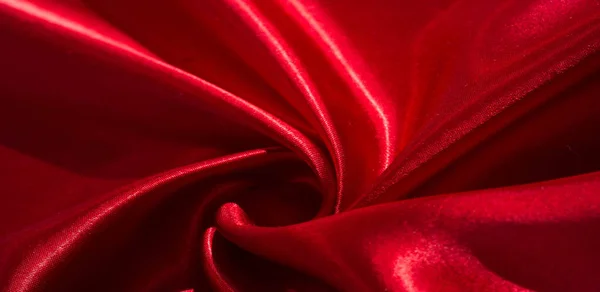 Textúra, háttér, minta, selyem szövet piros színű. Ez hűen — Stock Fotó