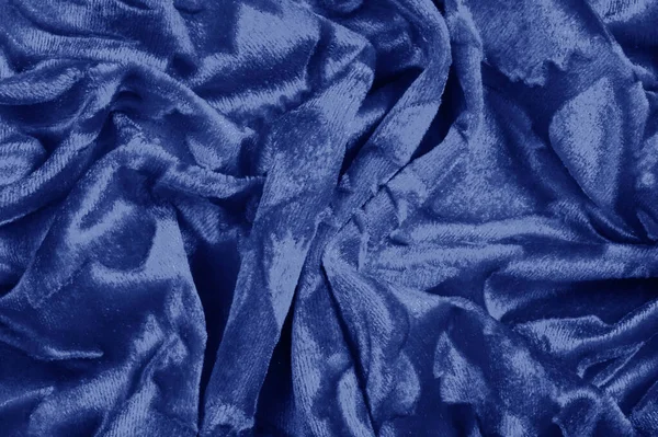 Textura fondo patrón terciopelo tela de color azul terciopelo es s — Foto de Stock