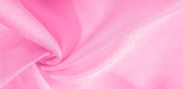 Textura, fondo, patrón, tela de seda rosa. Esta seda es inc — Foto de Stock