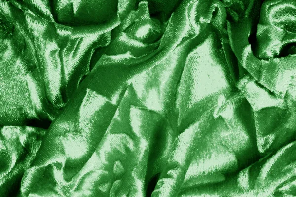 Velours tissu vert Motif en velours sculpté sous un incirc — Photo