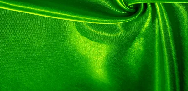 Doku, arka plan, desen, yeşil renk ipek kumaş. Bu bir — Stok fotoğraf