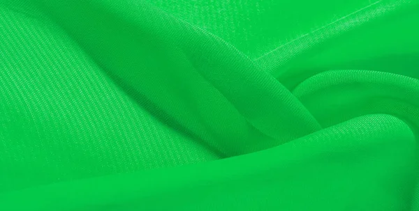 Textura fondo patrón tela de seda verde. Este organza de seda — Foto de Stock