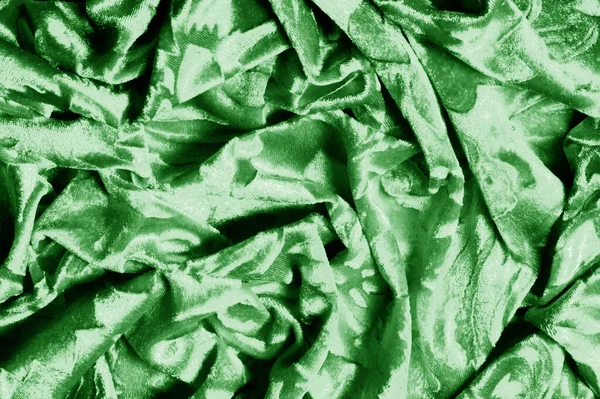 Velorgrønt stoff Velvet-mønster utskåret under et uomskåret – stockfoto