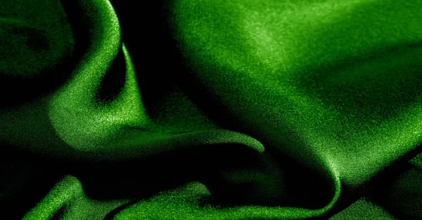 Achtergrond, patroon, textuur, behang, groene zijde stof. Toevoegen — Stockfoto