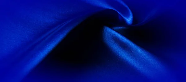 Texture, Tissu soie bleu, Fait juste pour l'humeur que nous allons vous présenter — Photo