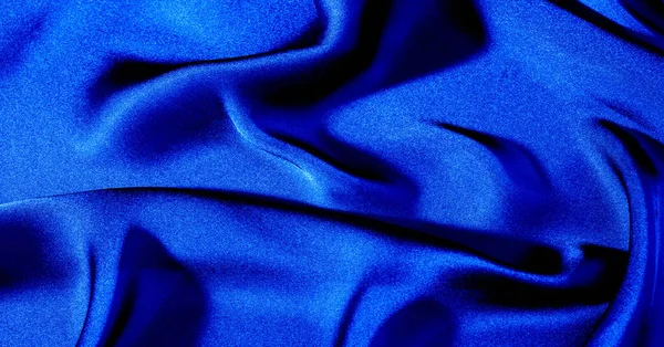 Sfondo, modello, texture, carta da parati, tessuto di seta blu. Aggiungere un — Foto Stock