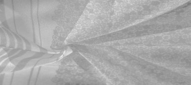 Doku deseni, beyaz arka plan üzerinde siyah gri ipek kumaş, f