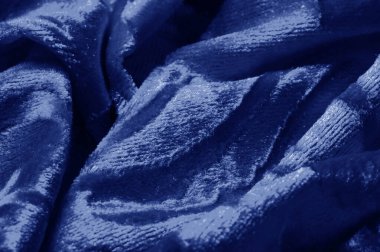 Mavi renk Kadife doku arka plan desen velor bez s