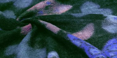 Doku, arka plan, renkli tereyağı ile siyah yün kumaş