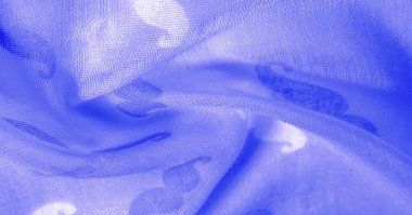 Doku Arka Plan, Boyalı Karikatür Mustac ile Mavi İpek Kumaş