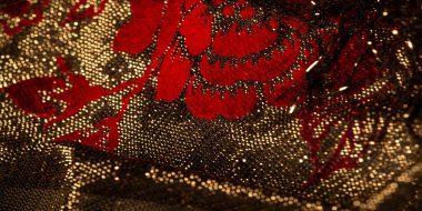 doku, arka plan, desen, altın payetler Elastik lak ile dantel