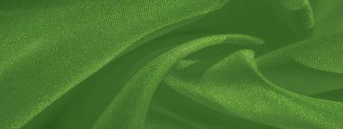 Doku, arka plan, desen, ipek yeşil kumaş. Krep saden üzerinde 