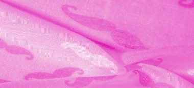 Doku Arka Plan, Boyalı Karikatür Mustac ile Pembe İpek Kumaş