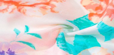 doku deseni pamuklu kumaş. Beyaz bir backgrou üzerinde çiçekler güller