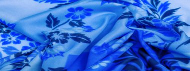 doku, arka plan, desen, çiçek pri ile narin mavi ipek