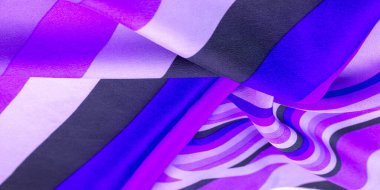 İpek kumaş, çizgili kumaş mavi masmavi inci beyaz çizgiler, exqui