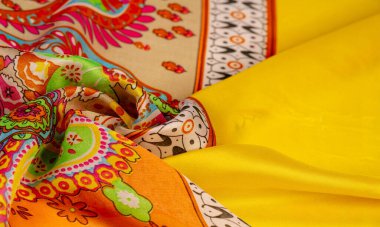 Doku, arka plan, paisley ipek kumaş, Hint temalar süslü t