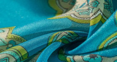 doku, arka plan, bir desen ile çok renkli ipek kumaş 