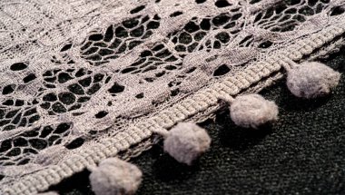 Doku arka plan, kadın dantel eşarp. Hızlı ve güzel geldi