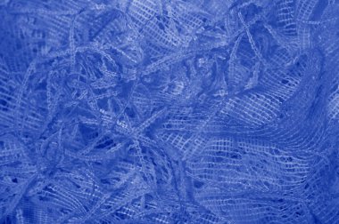 Doku, arka plan mavi tül. Hacim, yetenek veya ayrıntılı d ekleme