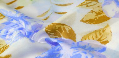 doku deseni pamuklu kumaş. Beyaz bir backgrou üzerinde çiçekler güller