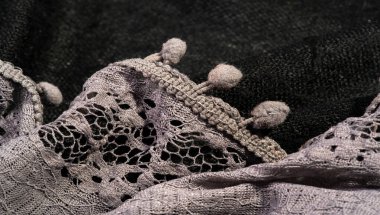 Doku arka plan, kadın dantel eşarp. Hızlı ve güzel geldi