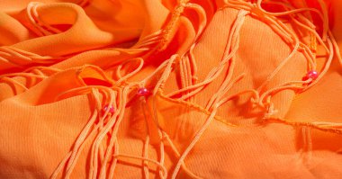 arka plan, desen, doku, Turuncu ipek kumaş parlak bir