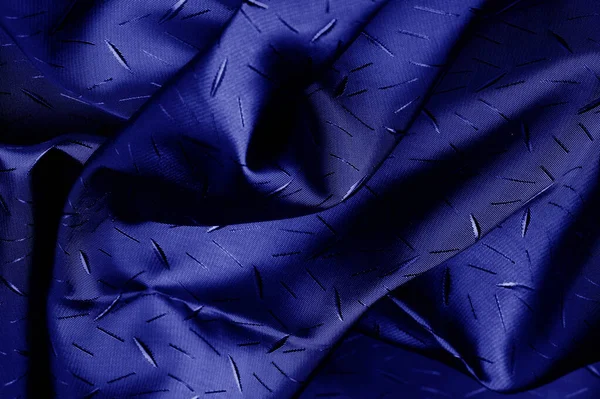 Textura, fondo, dibujo, tela de seda azul. Las guaridas medianas — Foto de Stock