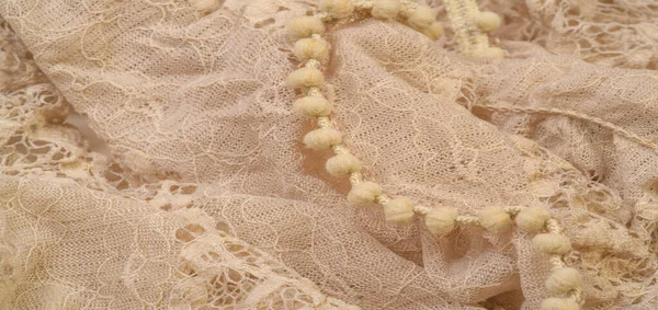 Texture, background, pattern, beige silk, feminine, corrugated N — Stock Photo, Image