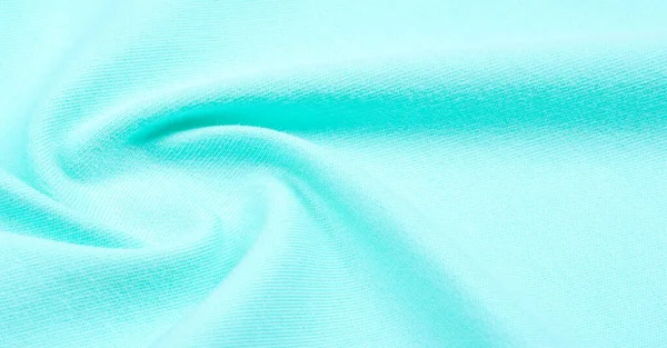 Tekstur, latar belakang, pola. Kain rajutan biru, turquo — Stok Foto