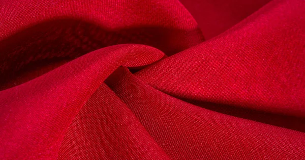 Textura, fondo, patrón, tela de seda roja carmesí — Foto de Stock